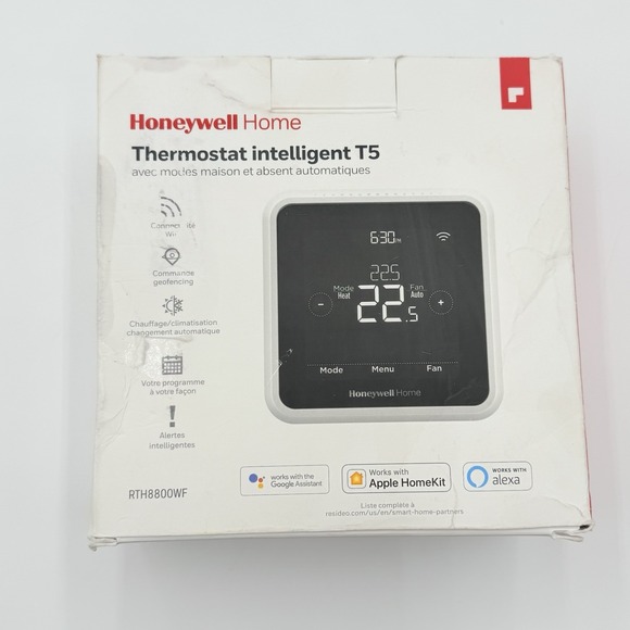 Honeywell Home T5 Smart Thermostat RTH8800WF WiFi Works w/ Alexa, Apple, Works - Picture 2 of 14